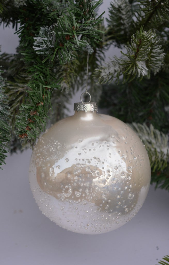 Julekule hvit sukret matt