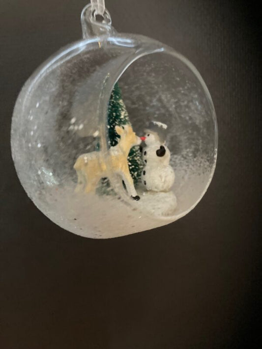 Julekule klar snømann og reinsdyr
