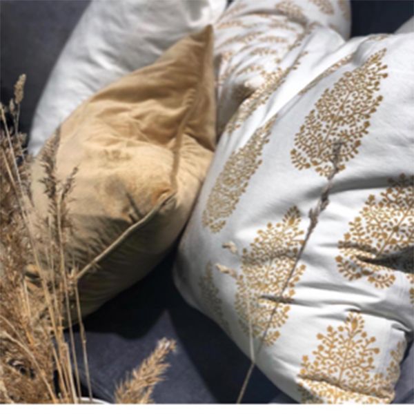 Putetrekk Slub Velvet Havre