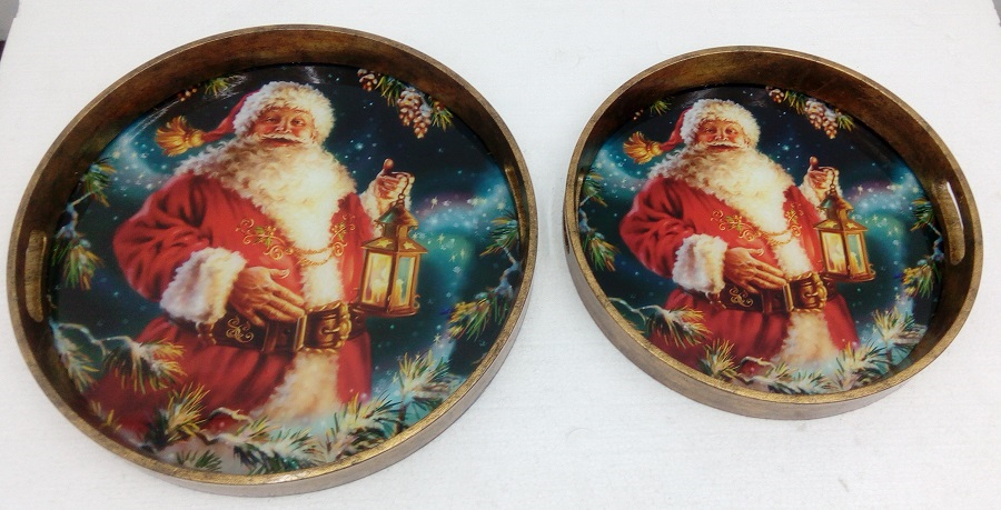 Christmas Man rundt brett, sett med 2