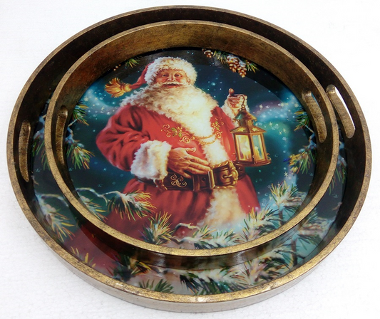 Christmas Man rundt brett, sett med 2