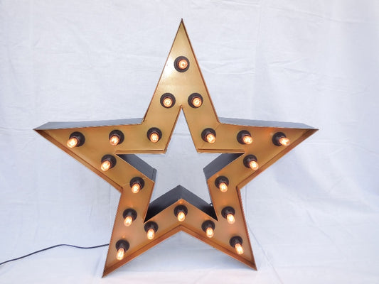 Vegglampe Star sort/gull