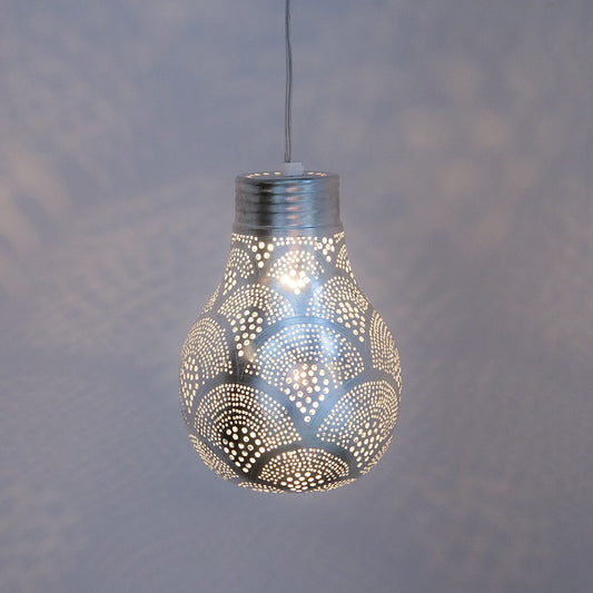 Big Pear Fan Pendel - Silver
