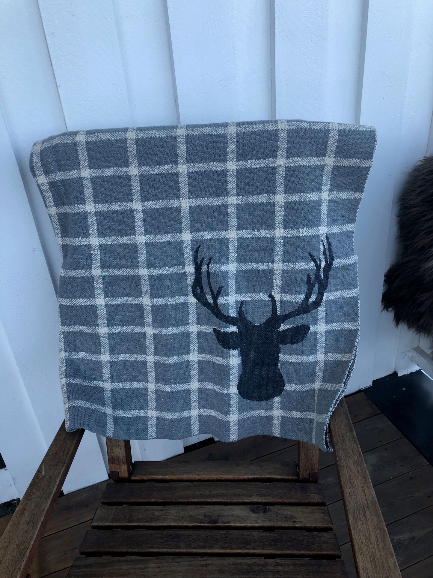 Stag Head Blocks Pledd