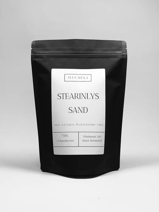 Illumina stearinlys sand