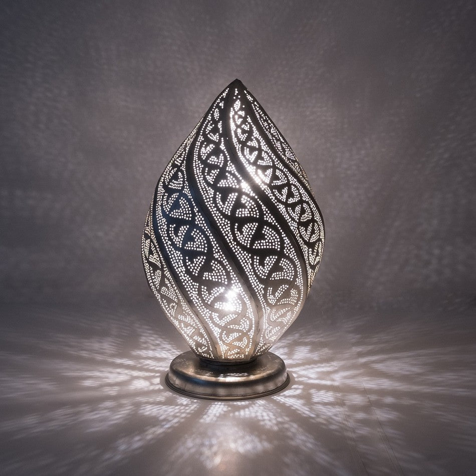Twist Filigrain Bordlampe - Medium Silver