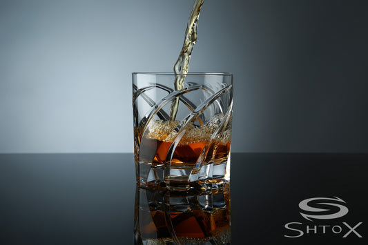 Snurrende whiskey glass i krystall 016