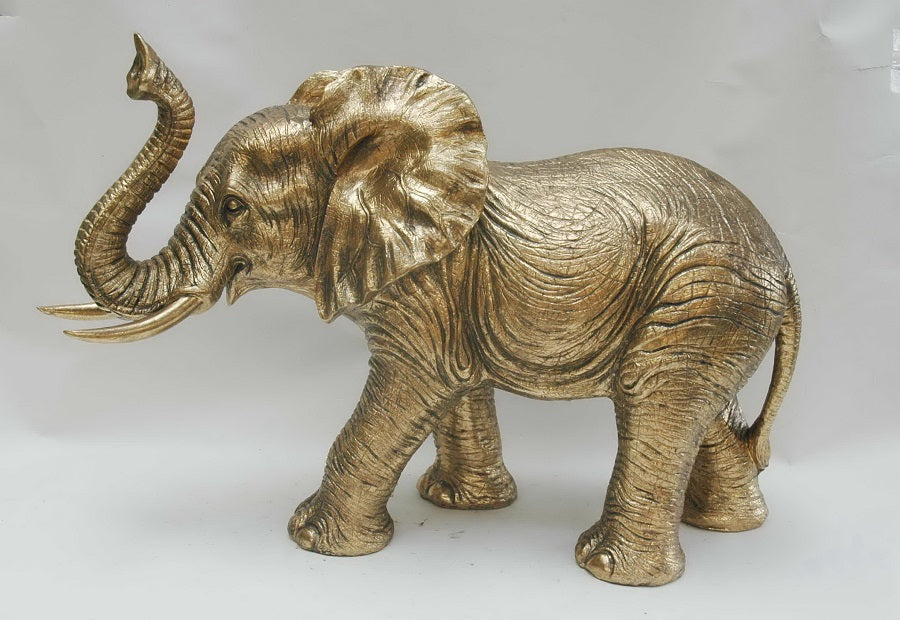 Elefant antikk gull, 51x19x34