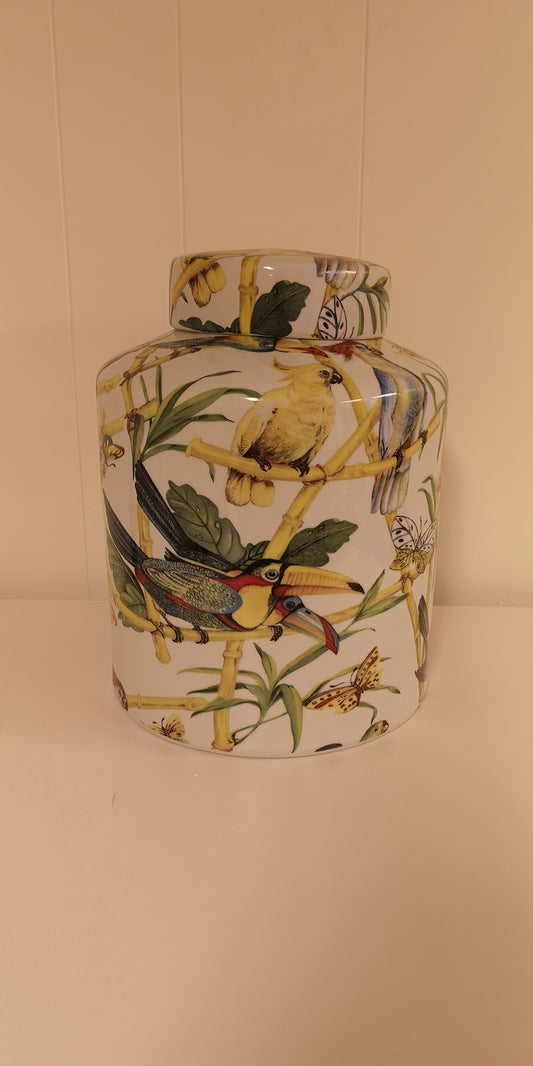 Tropical krukke hvit 30 cm