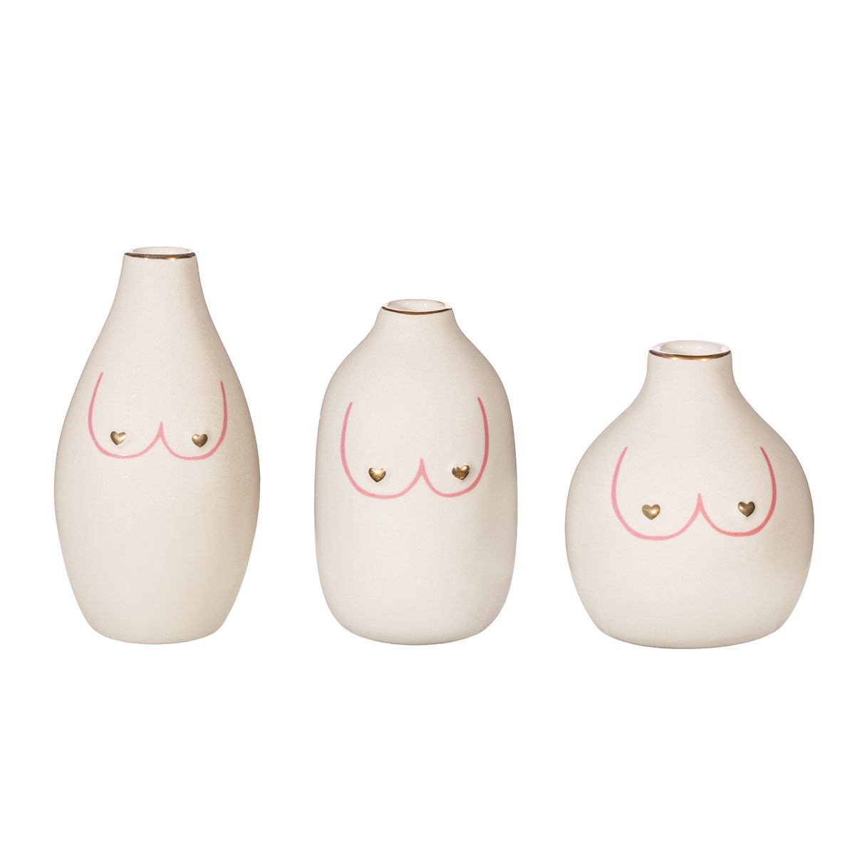 Vase Girlpower Boobies - sett med 3