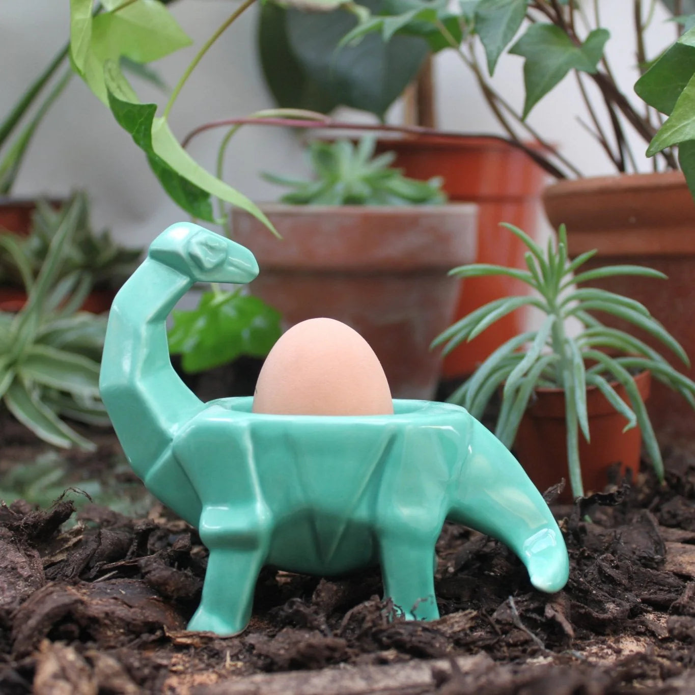 Eggekopp Origami Dinosaur Grønn