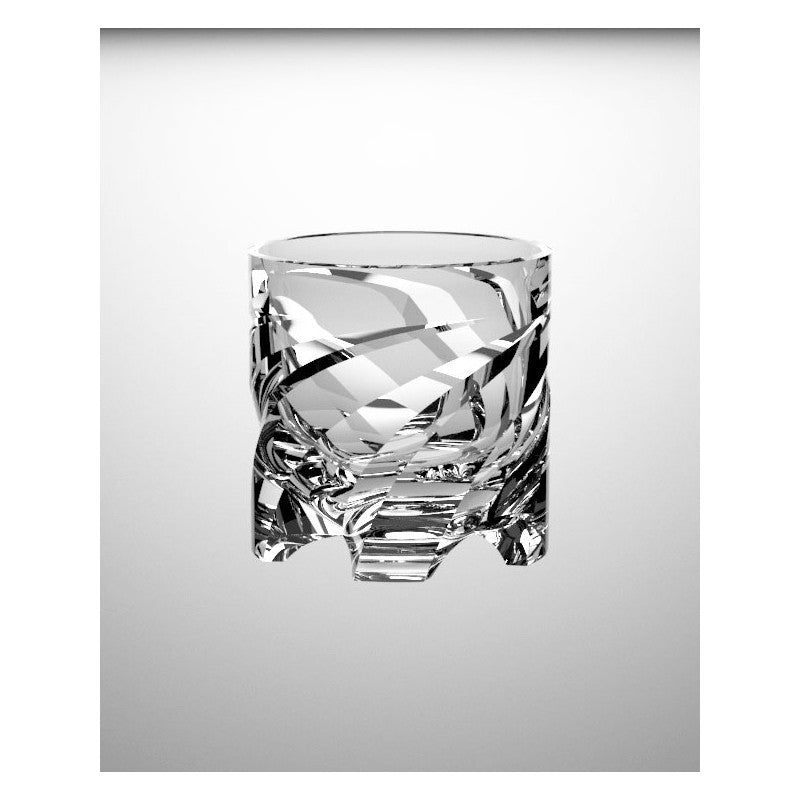 Snurrende shotglass i krystall 002, 2 pk