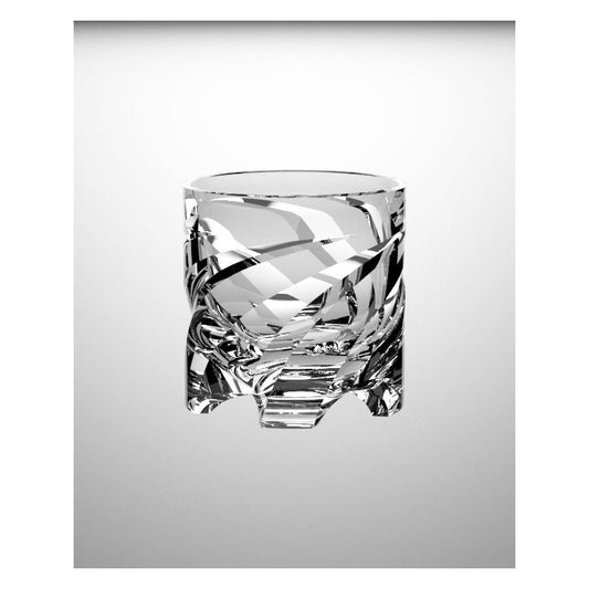 Snurrende shotglass i krystall 002, 2 pk